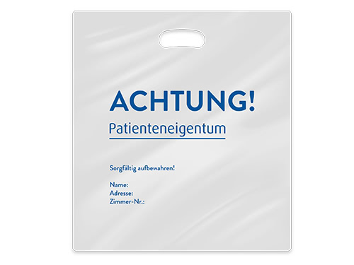 Tragetasche - LDPE - mit Druck "Patienteneigentum"