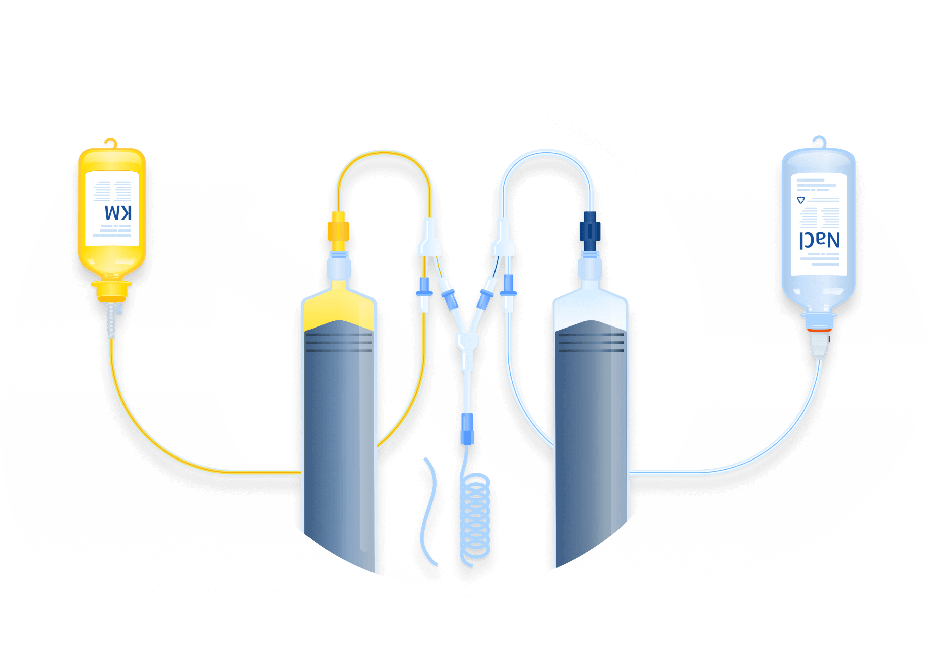 Multi-Patienten-Spritzen-System Multi-Patienten-Spritzen-System für Kontrastmittelapplikation