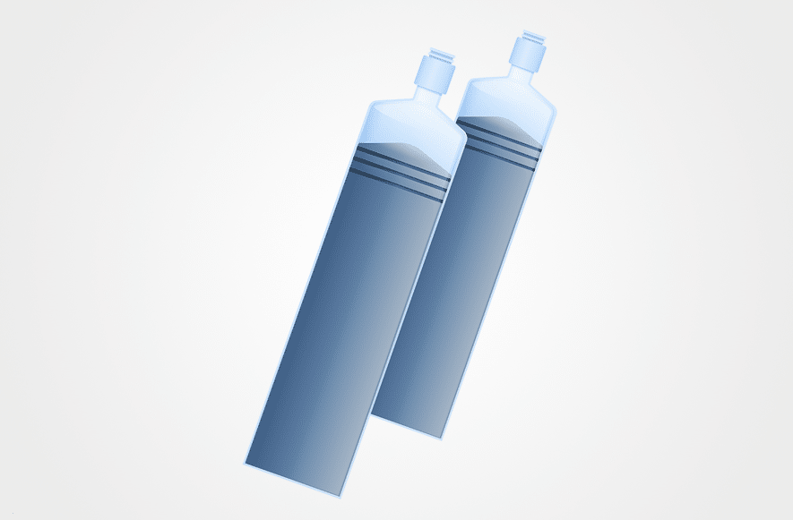 Kolben des Multi Patienten Spritzensystems Zwei Kolben des Multi Patienten Spritzensystems